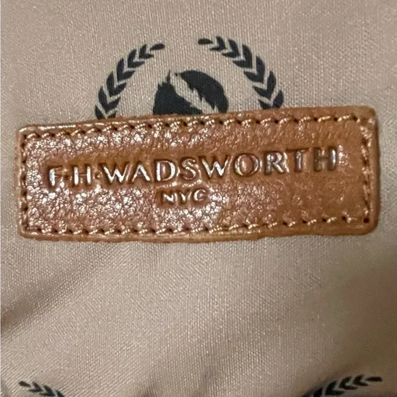 F H Wadsworth NYC Plaid Garment Bag with Leather Accents Caesers Palace emblem - Picture 5 of 14